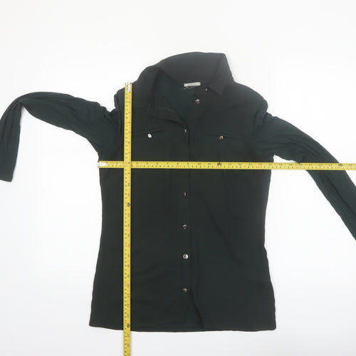 Intimissimi Women's Black Button-Up Long Sleeve Shirt Size S