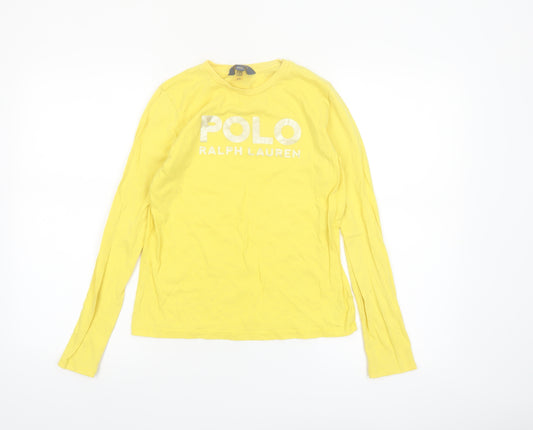 Polo Ralph Lauren Boys Yellow Long Sleeve Cotton T-Shirt XL (16)