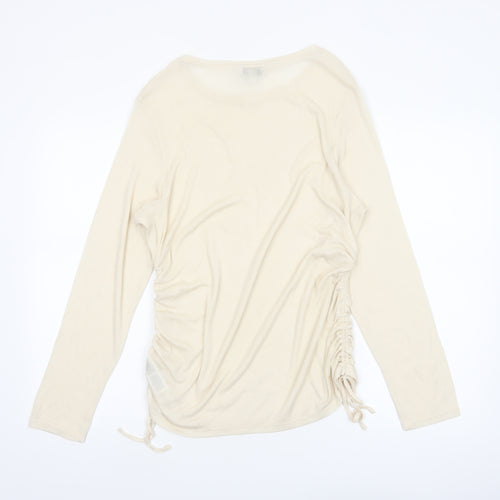 Marks and Spencer Women’s Ivory Long Sleeve Jersey Top Size 18