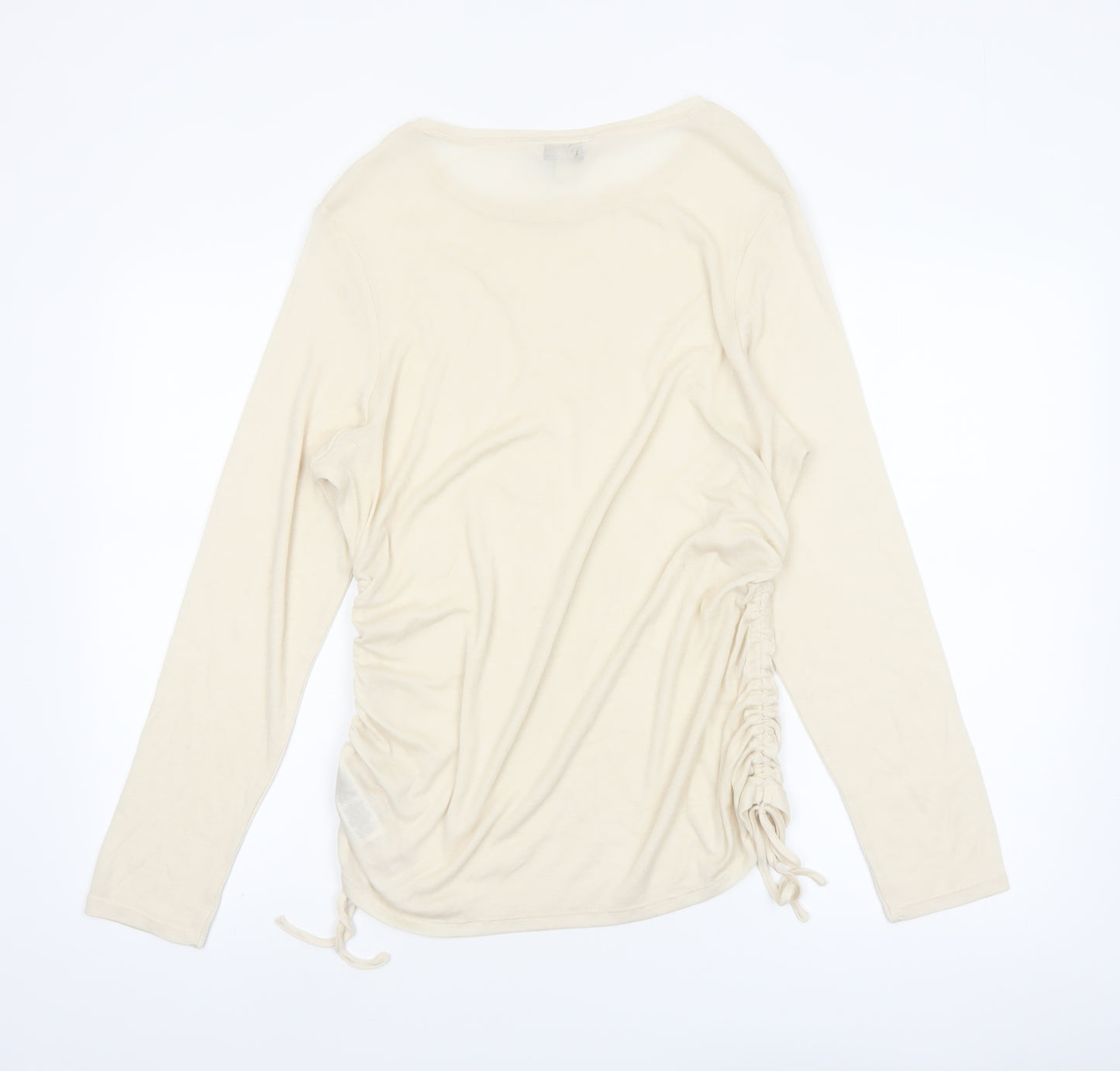 Marks and Spencer Women’s Ivory Long Sleeve Jersey Top Size 18
