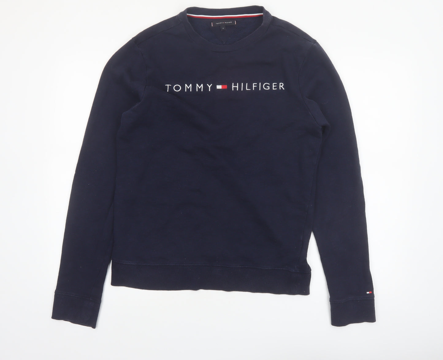 Tommy Hilfiger Men's Blue Logo Pullover Sweatshirt M
