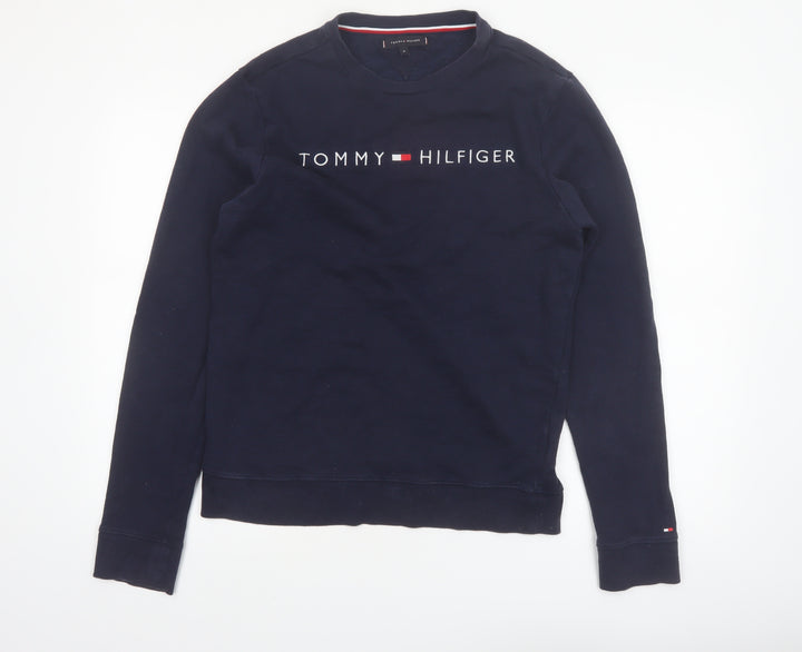 Tommy Hilfiger Men's Blue Logo Pullover Sweatshirt M