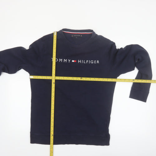 Tommy Hilfiger Men's Blue Logo Pullover Sweatshirt M