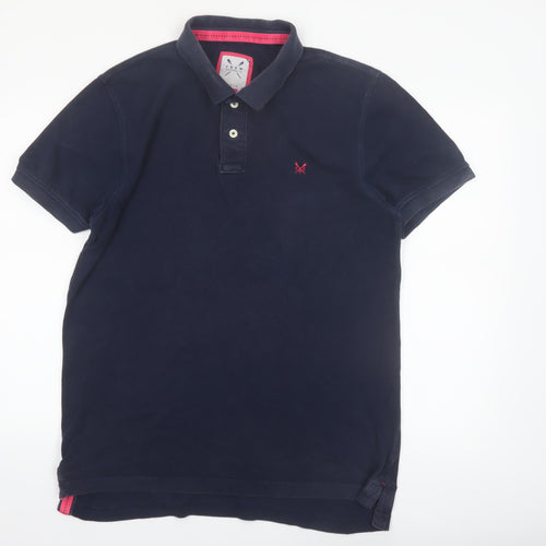 Crew Clothing Co. Men's Blue Cotton Polo Shirt L Classic Style