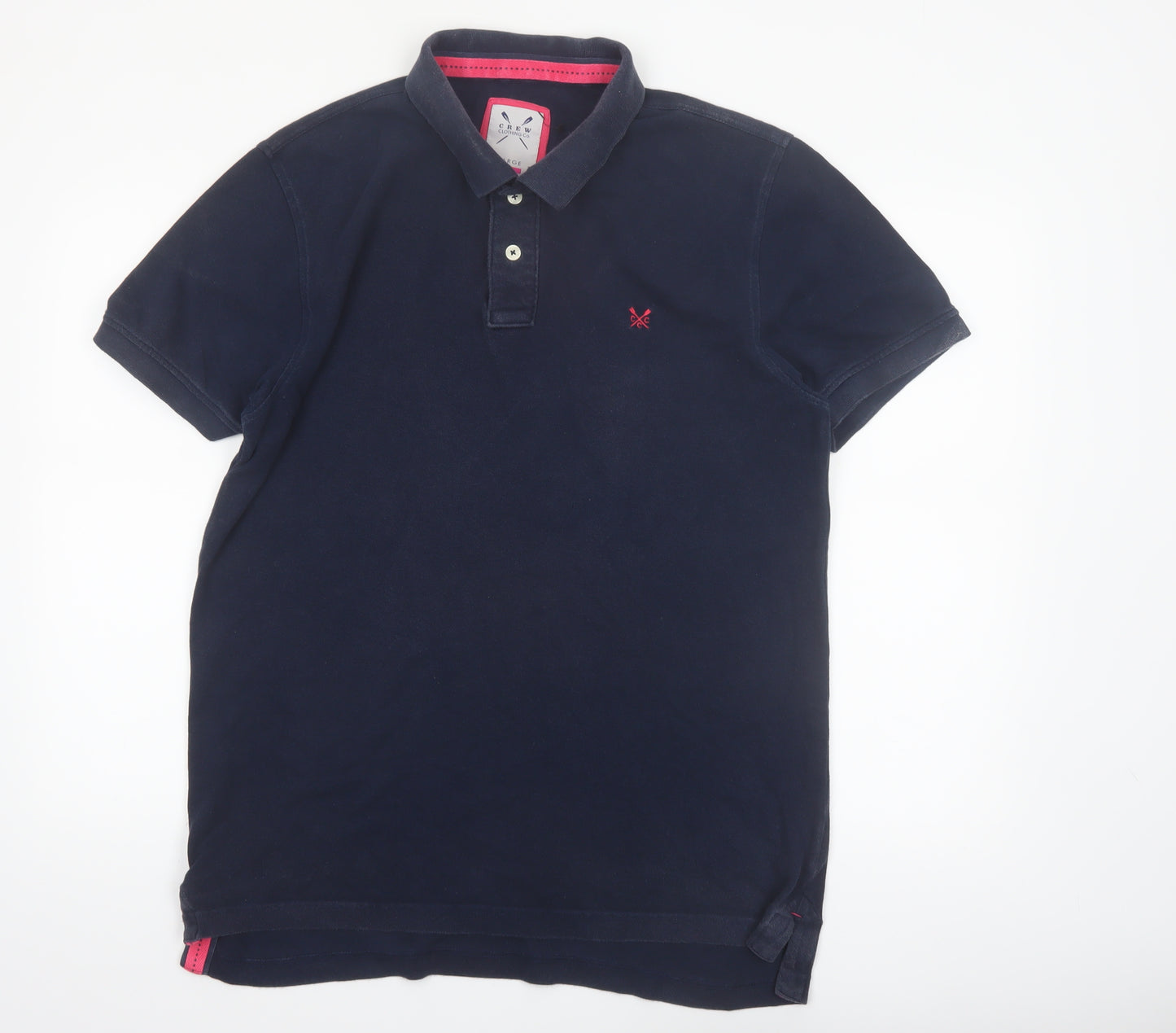 Crew Clothing Co. Men's Blue Cotton Polo Shirt L Classic Style