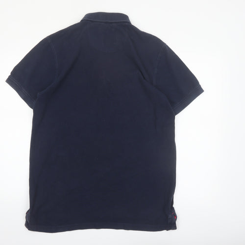 Crew Clothing Co. Men's Blue Cotton Polo Shirt L Classic Style