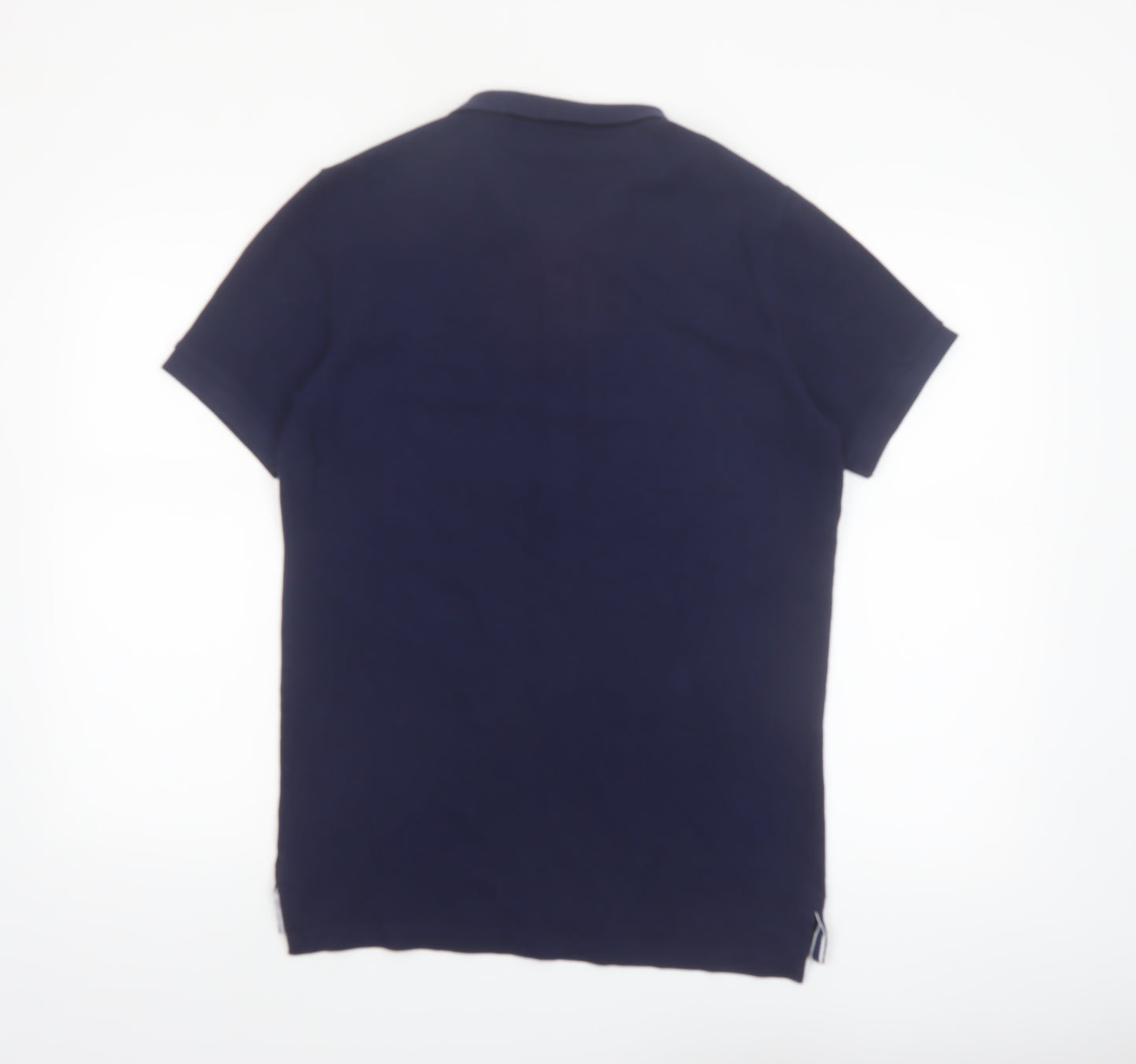 Superdry Men's Blue Slim Fit Short Sleeve Cotton Polo Shirt Size S