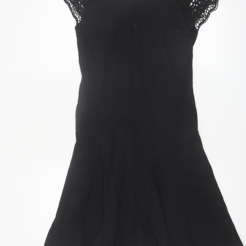 Ralph Lauren Women’s Black Cotton Fit & Flare Dress Size 12
