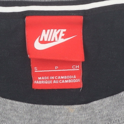 Nike Women’s Grey Cropped Air Logo T-Shirt Size S