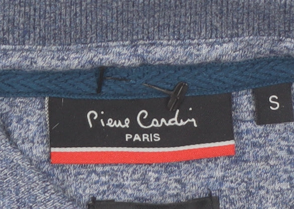 Pierre Cardin Men's Blue Striped Cotton Polo Shirt Size S