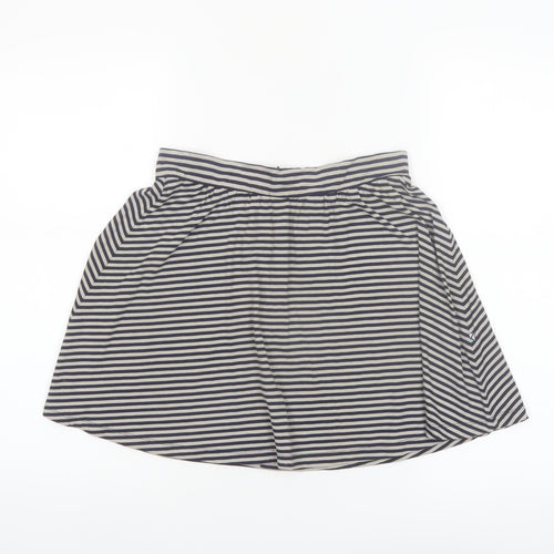 Kling Women’s Navy Striped A-Line Skirt Size 8 Stretch Jersey