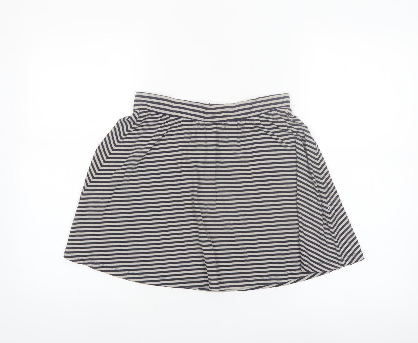 Kling Women’s Navy Striped A-Line Skirt Size 8 Stretch Jersey