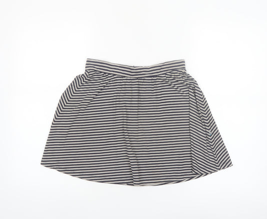 Kling Women’s Navy Striped A-Line Skirt Size 8 Stretch Jersey
