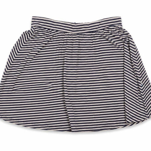 Kling Women’s Navy Striped A-Line Skirt Size 8 Stretch Jersey