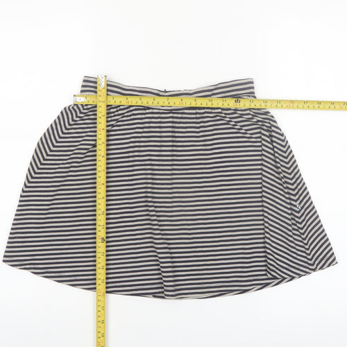Kling Women’s Navy Striped A-Line Skirt Size 8 Stretch Jersey