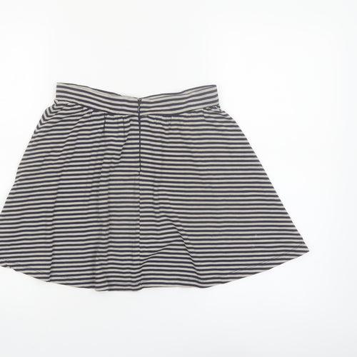 Kling Women’s Navy Striped A-Line Skirt Size 8 Stretch Jersey