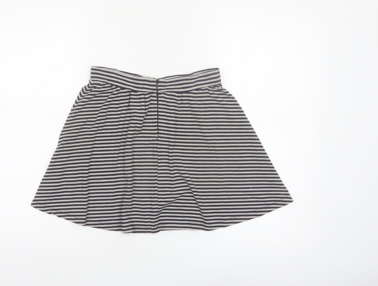 Kling Women’s Navy Striped A-Line Skirt Size 8 Stretch Jersey