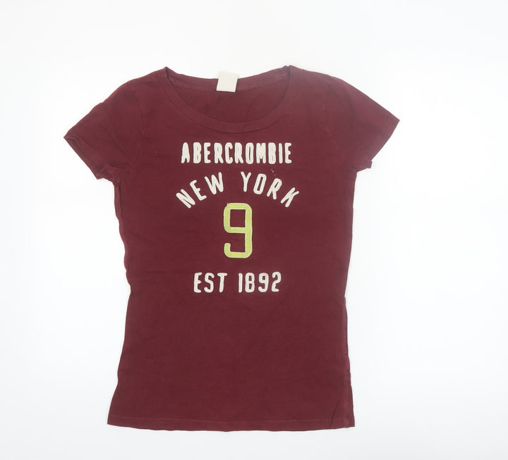 Abercrombie & Fitch Womens Red Short Sleeve Cotton T-Shirt Size L