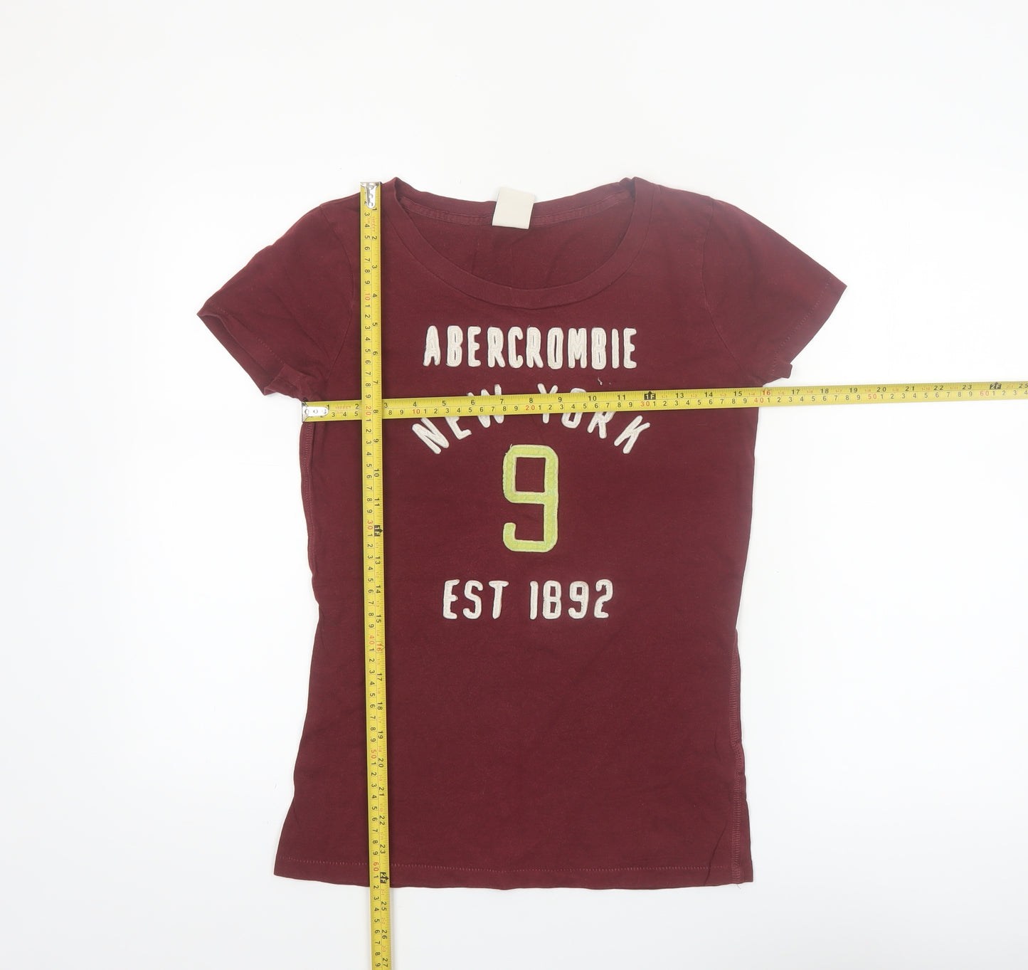 Abercrombie & Fitch Womens Red Short Sleeve Cotton T-Shirt Size L