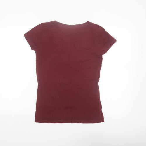 Abercrombie & Fitch Womens Red Short Sleeve Cotton T-Shirt Size L
