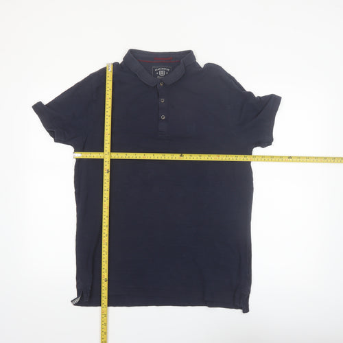 Kensington Eastside Men's Navy Cotton Short Sleeve Polo Shirt L