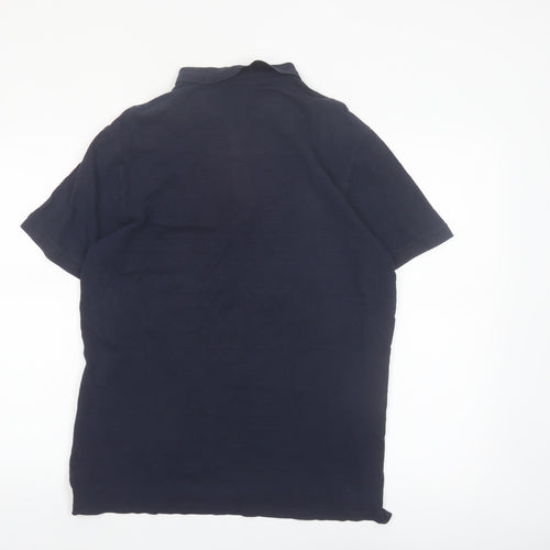 Kensington Eastside Men's Navy Cotton Short Sleeve Polo Shirt L