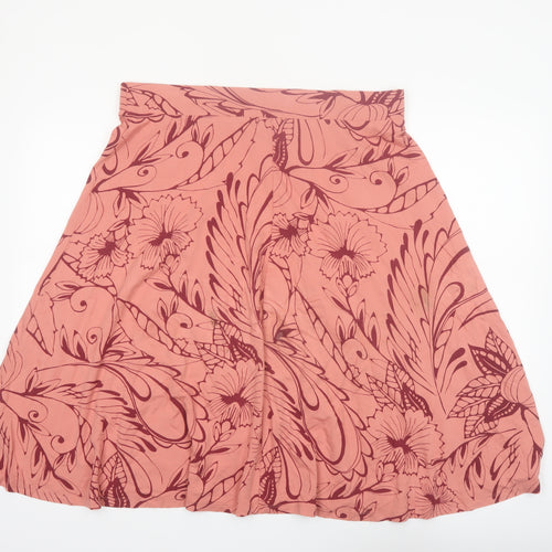 Marks and Spencer Women’s Pink Floral Jersey A-Line Skirt Size 18
