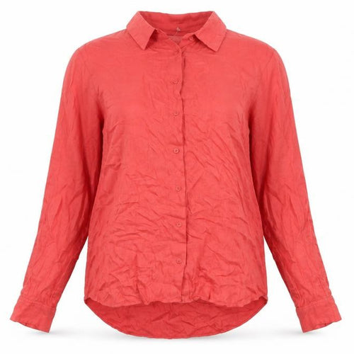 Uniqlo Womens Pink Long Sleeve Viscose Button-Up Shirt S