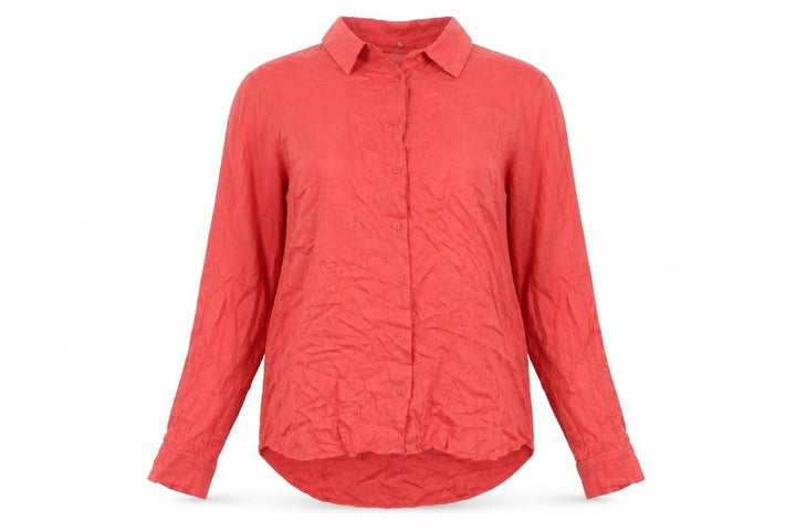 Uniqlo Womens Pink Long Sleeve Viscose Button-Up Shirt S