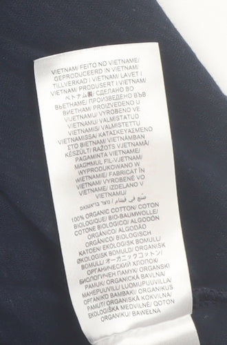 Seasalt Cornwall Women's Navy Organic Cotton 3/4 Sleeve Tunic UK 14