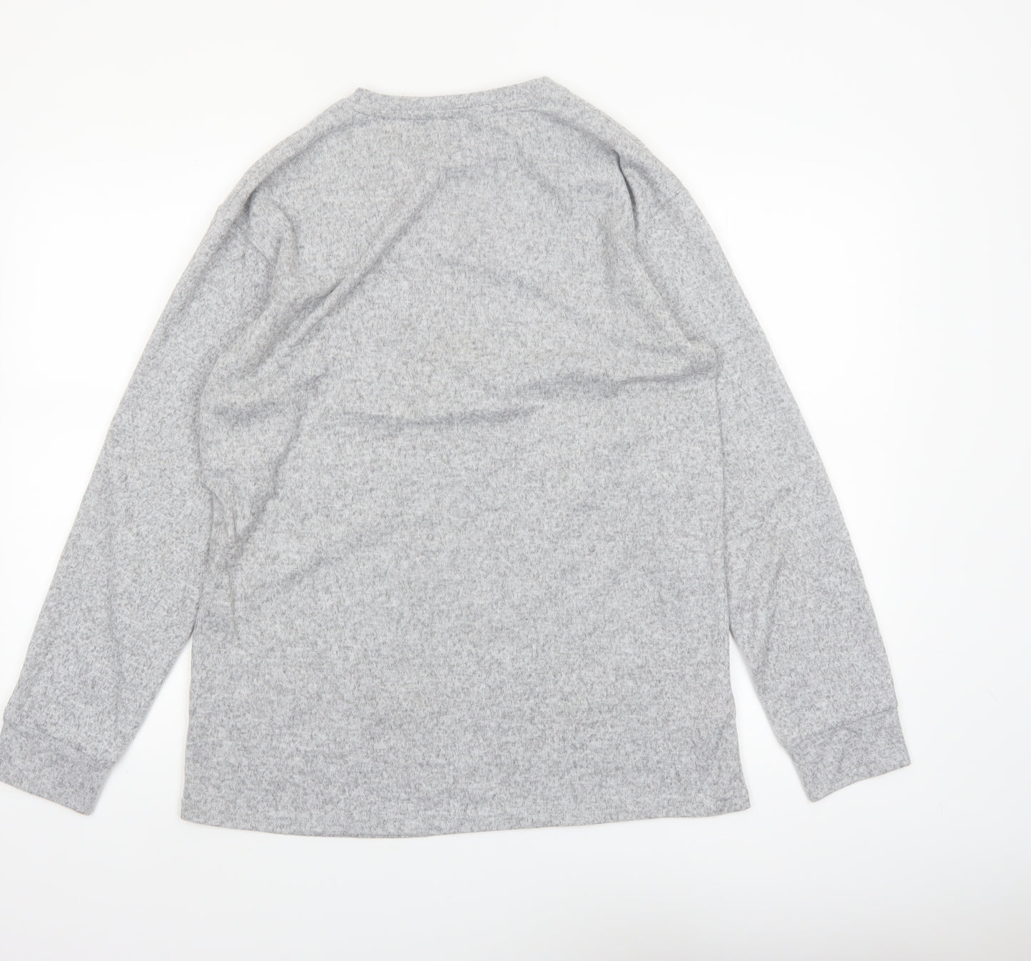 LTS Women's Grey Sequin Star Long Sleeve Tall Jersey Top UK 12