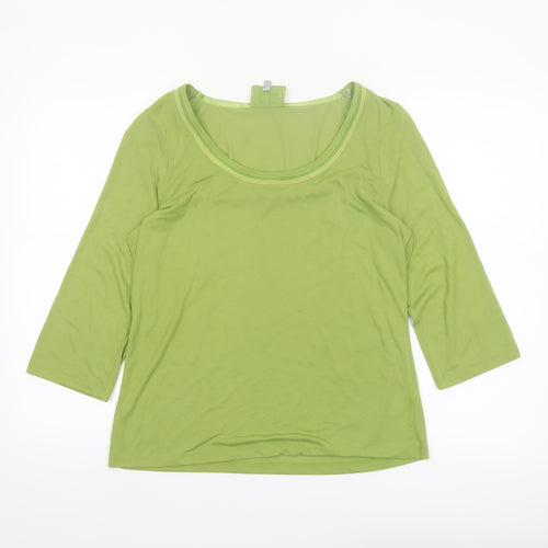 Marks and Spencer Per Una Green 3/4 Sleeve Women’s T-Shirt Size 16