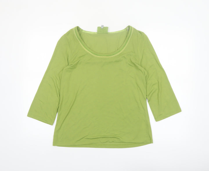 Marks and Spencer Per Una Green 3/4 Sleeve Women’s T-Shirt Size 16