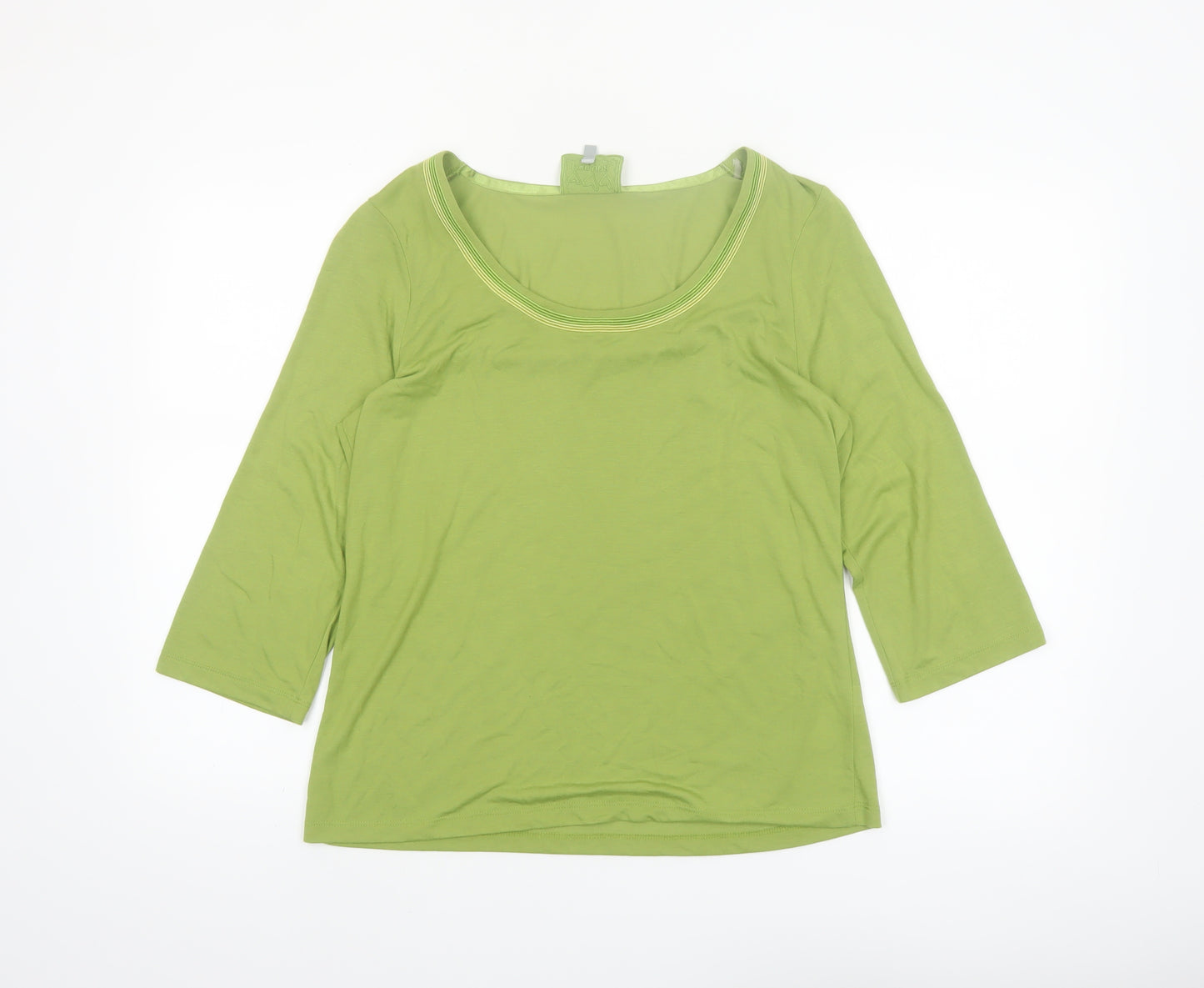 Marks and Spencer Per Una Green 3/4 Sleeve Women’s T-Shirt Size 16