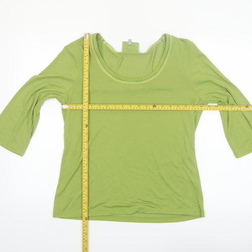 Marks and Spencer Per Una Green 3/4 Sleeve Women’s T-Shirt Size 16