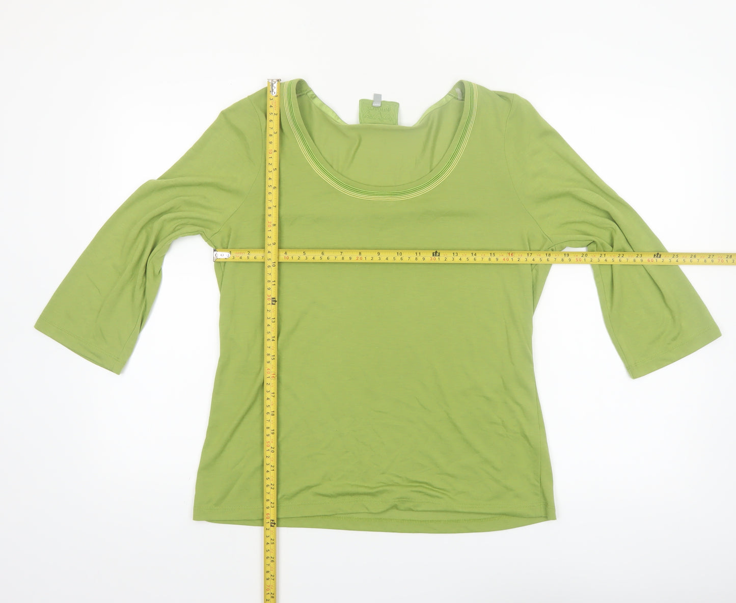 Marks and Spencer Per Una Green 3/4 Sleeve Women’s T-Shirt Size 16