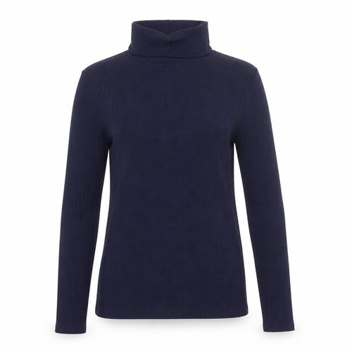 River Island Women's Blue Roll Neck Long Sleeve Slim Fit Top Size 8