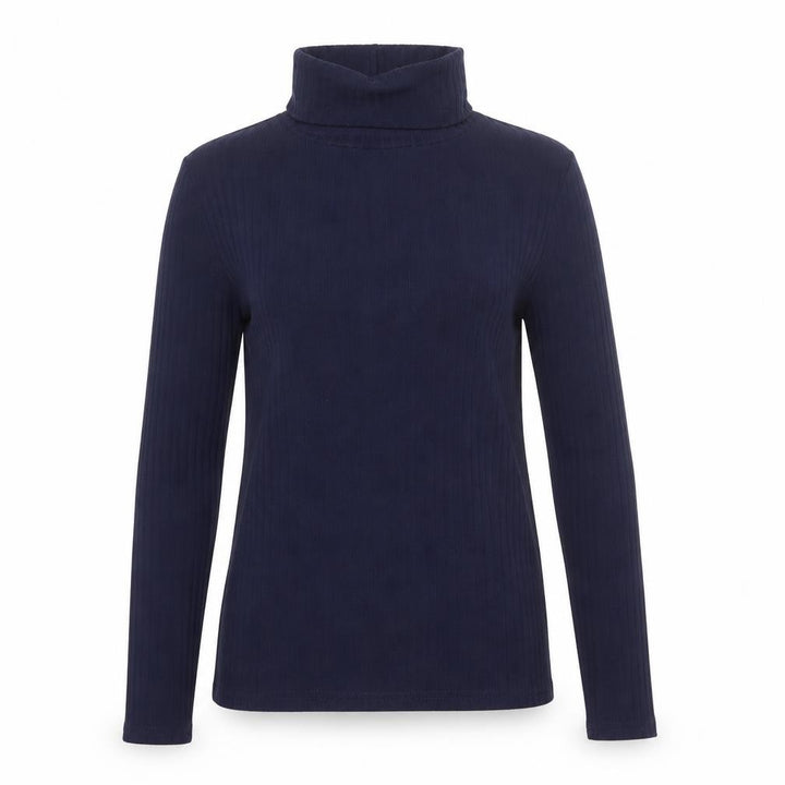 River Island Women's Blue Roll Neck Long Sleeve Slim Fit Top Size 8