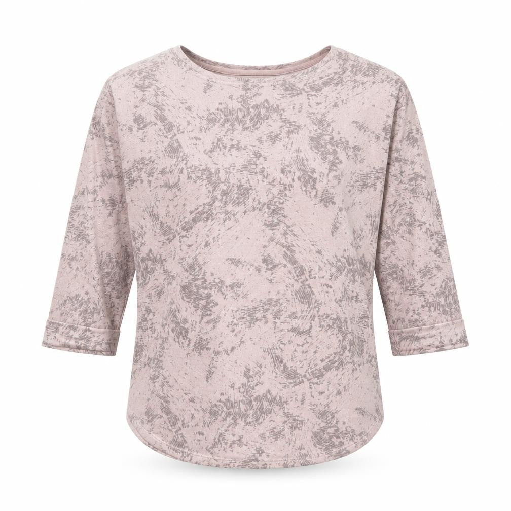 Next Women's Pink Abstract 3/4 Sleeve Jersey T-Shirt Size 12