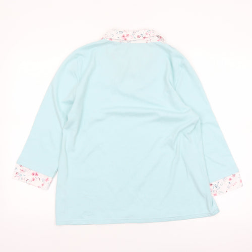 Bonmarché Women’s Blue 3/4 Sleeve V-Neck Blouse Size 14