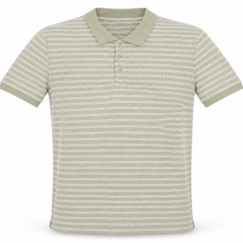 Tu Mens Beige Striped Polo Shirt XL Classic Fit