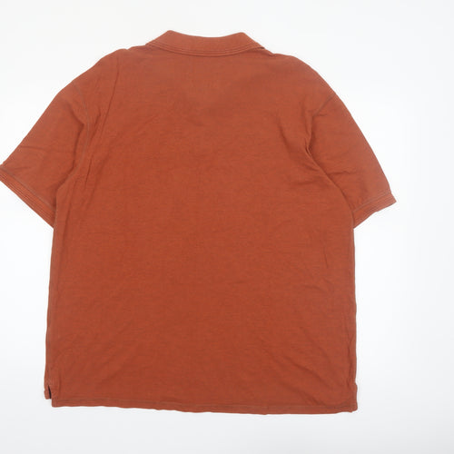 P.G. Field Men's Brown 2XL Cotton Heritage Polo Shirt