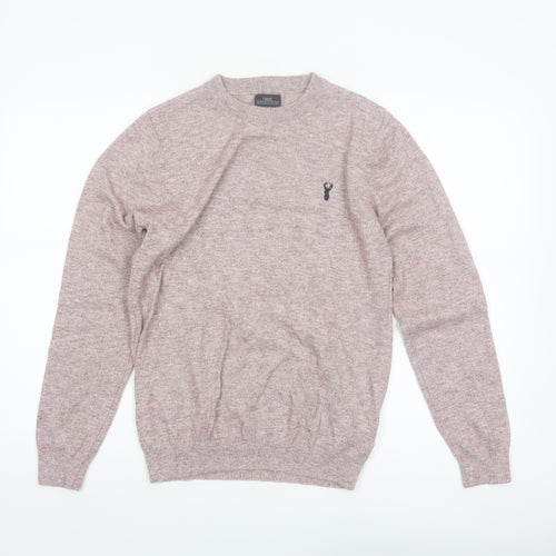 Next Men’s Pink Crew Neck Cotton Blend Jumper Size S