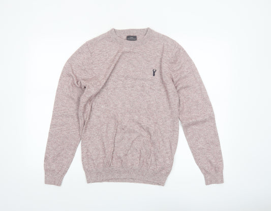 Next Men’s Pink Crew Neck Cotton Blend Jumper Size S