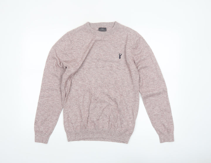 Next Men’s Pink Crew Neck Cotton Blend Jumper Size S