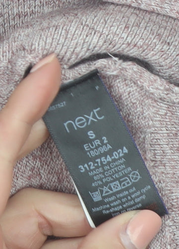 Next Men’s Pink Crew Neck Cotton Blend Jumper Size S