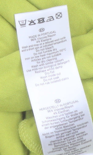 Hobbs Women's Green Viscose Tunic Blouse Size L V-Neck 3/4 Sleeve