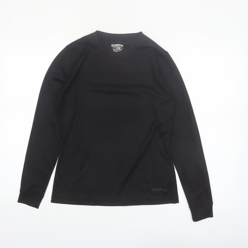 Campri Womens Black Long Sleeve Sports Baselayer Top UK 10