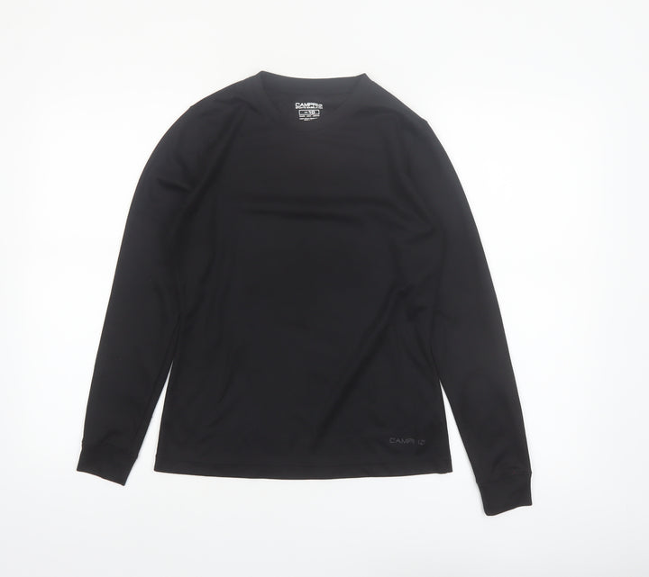 Campri Womens Black Long Sleeve Sports Baselayer Top UK 10