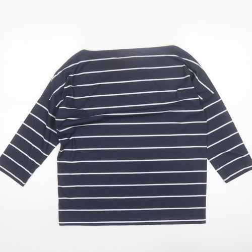 Rohan Womens Blue Striped 3/4 Sleeve Strata Top Size 10
